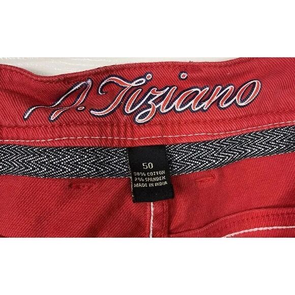 A. Tiziano Original Series No8 Dale Red Mens‎ Shorts Size 50 - Picture 6 of 10